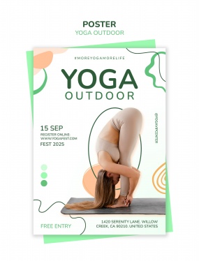 瑜伽主题宣传海报源文件设计